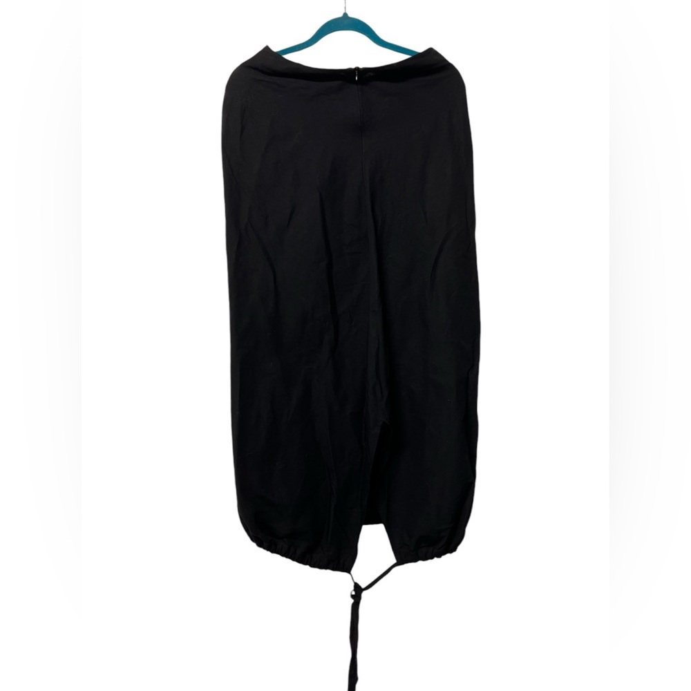 Sarah Pacini linen blend avant-garde skirt
